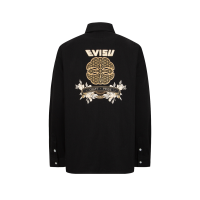 Brocade Kamon Foil-print Denim Shirt