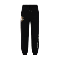 Fortune Cat and Slogan Print Sweatpants