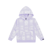 Allover Bear Print Hooded Sweatshirt