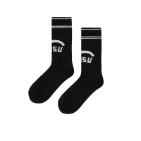 Seagull and Logo Jacquard Long Socks