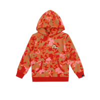 Allover Camouflage Print Hooded Sweatshirt