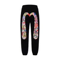 Graffiti Daruma Daicock Print Sweatpants