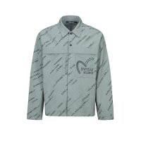 Monogram Logo Print Utility Jacket