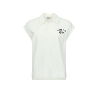 Logo Calligraphy Embroidery Sleeveless Polo Shirt