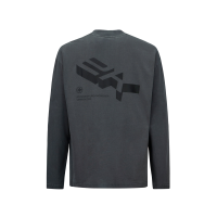 Logo Print Garment Dyed Long-sleeve T-Shirt