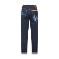 Seagull and Eagle Embroidery Carrot Fit Jeans #2017