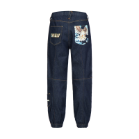 Eagle Printed Pocket Denim Joggers