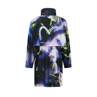 Abstract Print Hooded Wind Coat