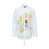 Foral Collage Print Oversized Shirt