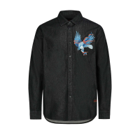 Eagle and Seagull Embroidery Denim Shirt