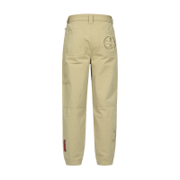 Kamon and Slogan Embroidery Loose Fit Pants