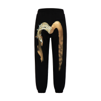 Peacock and Kamon-pattern Daicock Foil-Print Sweatpants