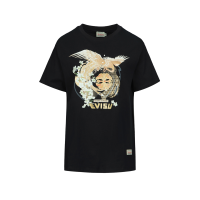 Peacock and Sakura Print T-shirt