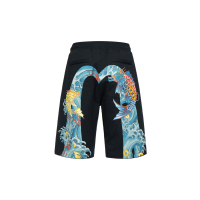 Koi-Dragon Daicock Print Sweat Shorts