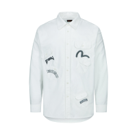 Multiple Embroideries Multi-pocket Shirt