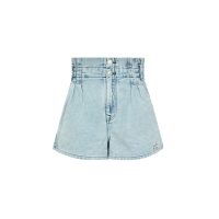Seagull Embroidery Textured Jacquard Denim Shorts