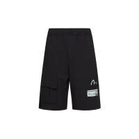 Seagull and Logo Print Panelling Shorts