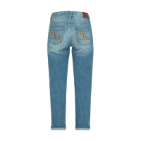 Tsubaki Brocade-pattern Seagull Embroidery Straight Leg Jeans