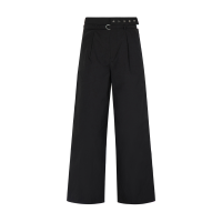 Cut-out Waist Straight-fit Pants