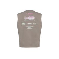 Logo Print Shoulder-Pad Tank Top