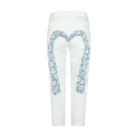 Kamon and Godhead-pattern Daicock Insert Relax-fit Jeans