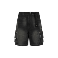 Logo Embroidery Belted Cargo Shorts