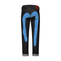 Blue Brushstroke Daicock Slim Cropped-fit Jeans