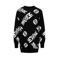 Allover Kamon and Logo Jacquard Sweater