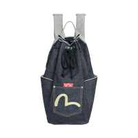 Seagull Embroidered Pocket Drawstring Backpack