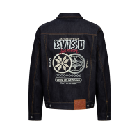 Double Kamon Embroidery Regular Fit Denim Jacket