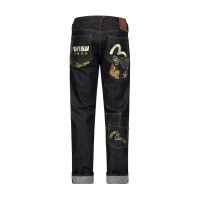 Brocade and Seagull Multi-Pocket Carrot Fit Jeans #2017