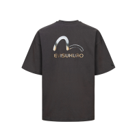 Metallic Seagull Print Oversized T-shirt