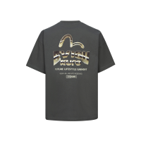 Metallic Effect Logo Print Oversized T-shirt