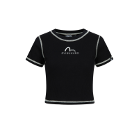 Seagull Embroidery Stud Slim Knit Top