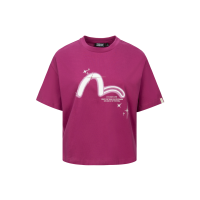 Seagull and Galaxy Print Drop Shoulder T-Shirt