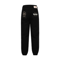 Kamon and Logo Embroidery Woven Jogger Pants