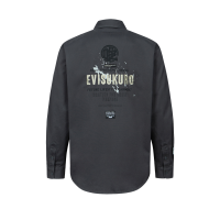 Logo and Seagull Embroidery Relax Fit Cargo Shirt