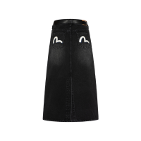 Seagull Applique Fashion Fit Denim Skirt