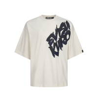 Gradient Graffiti Logo Print Fashion Fit T-shirt