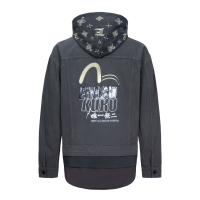 Monogram Embroidered Hood Mock 3-in-1 Loose Fit Jacket