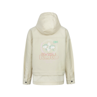 Shimmering Logo and Kamon Print Boxy Jacket