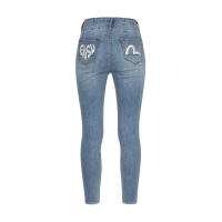 Logo and Seagull Embroidery Skinny Jeans