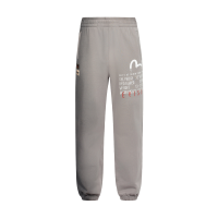 Graffiti Seagull and Slogan print Straight Fit Sweatpants