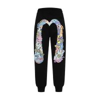 Daruma and Fortune Cat-pattern Daicock Print Regular Fit Sweatpants