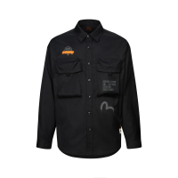 Graffiti Kamon and Seagull Print Loose Fit Shirt