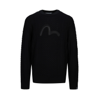 Seagull Embroidery Cable Knit Regular Fit Sweater