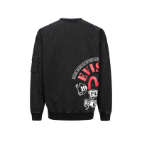 Logo and Seagull Print Loose Fit Sweatshirt