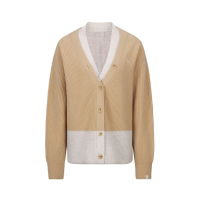 Logo Embroidered 2-in-1 Knitted Cardigan