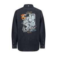 Komainu Framed Graphic Print Denim Shirt