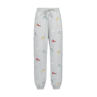Allover Multi-color Seagull Embroidery Sweatpants